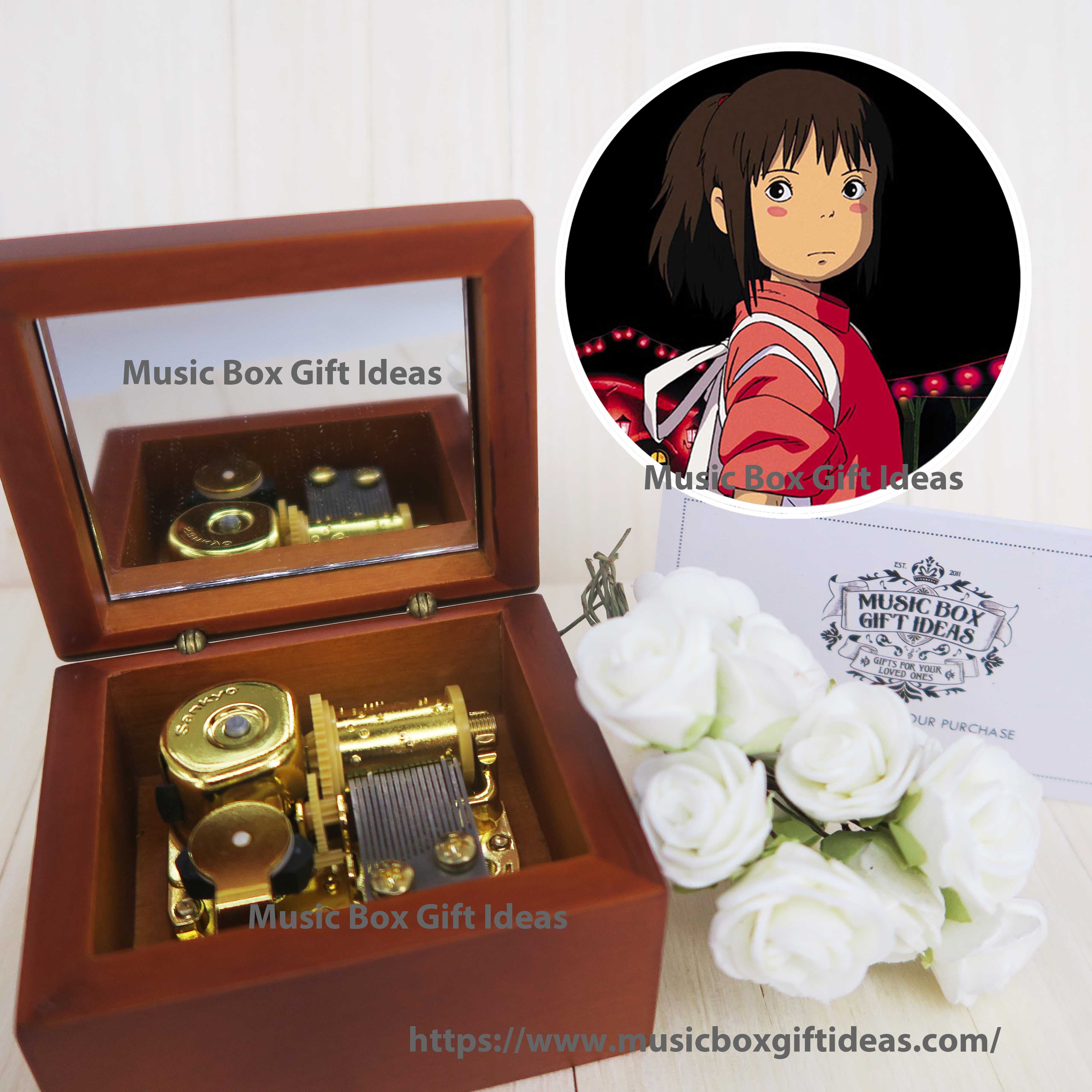 Personalized Your Name Soundtrack Kimi no Na wa from Studio Ghibli 30-Note  Wind-Up Music Box Gift (Wooden)