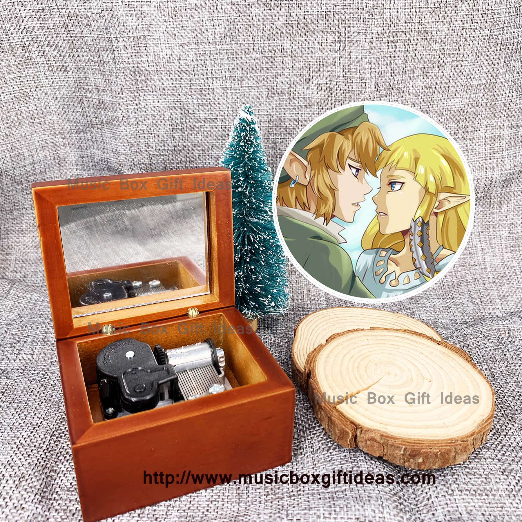 Customized 30 Note The Legend of Zelda Wooden Music Box (Tune: Zelda‘s