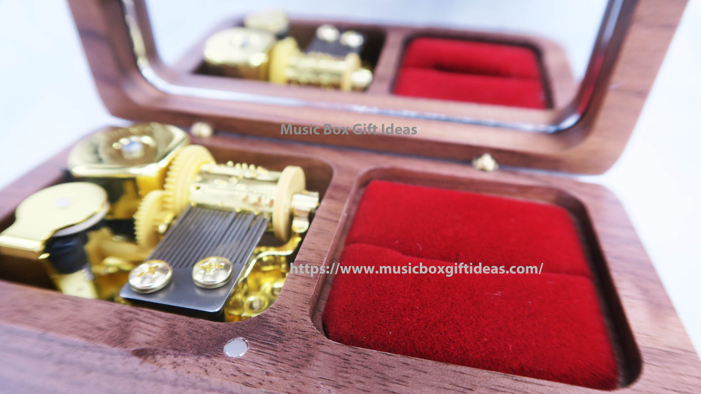 Personalized BTS Butter 18-Note Jewelry Music Box Gift (Wooden Clockwork) - Music Box Gift Ideas