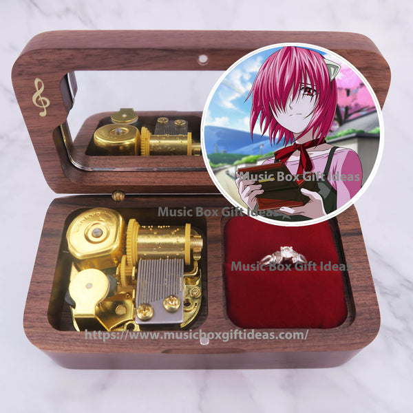 Personalized Japanese Anime Elfen Lied Lilium Lucy 18-Note Jewelry Music  Box Gift (Wooden Clockwork)