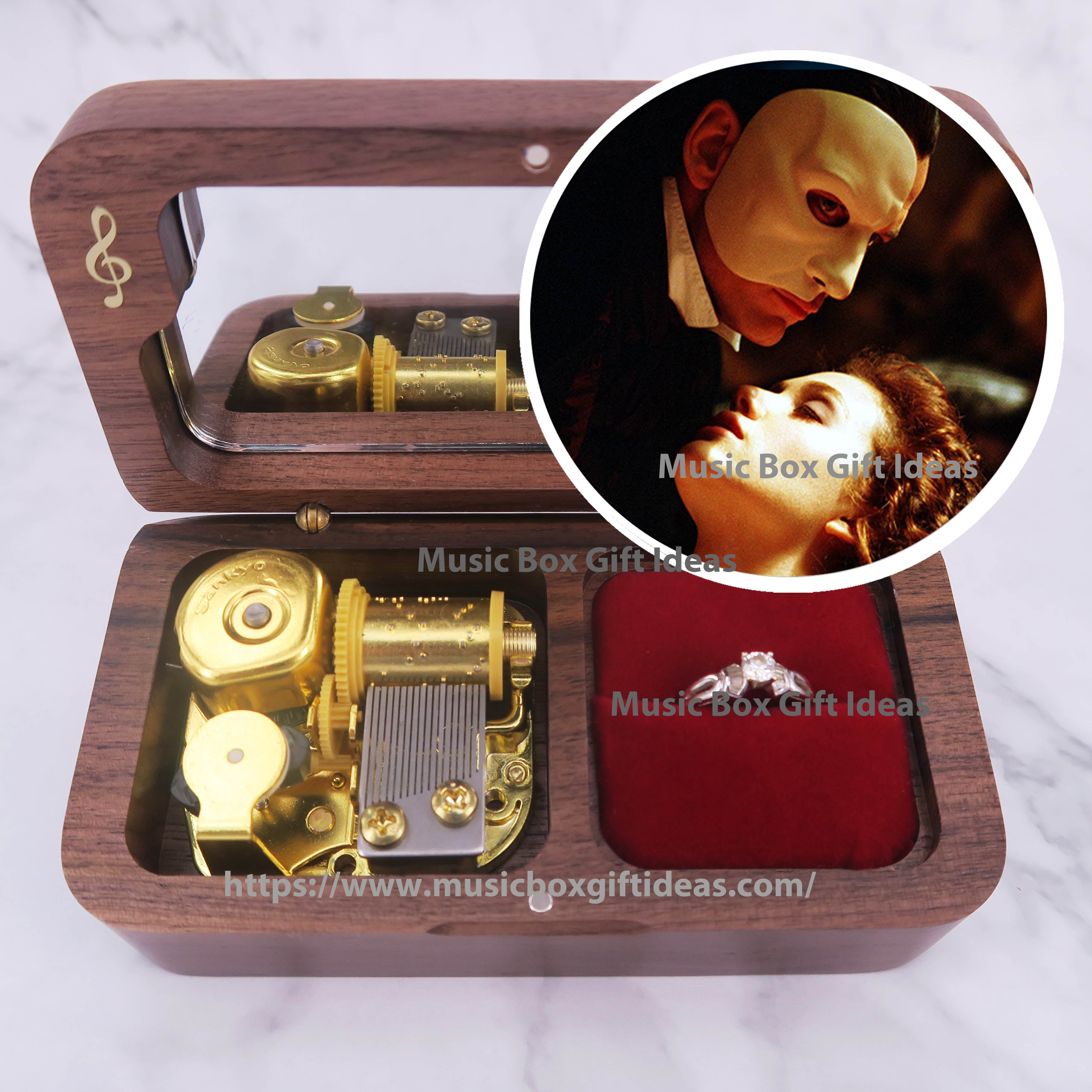 Aladdin Wooden Jewelry Windup Music Box A Whole New World Sankyo 18-Note  Gift – Music Box Gift Ideas
